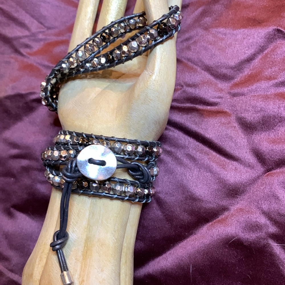 Leather Wrap Bracelet - image 1
